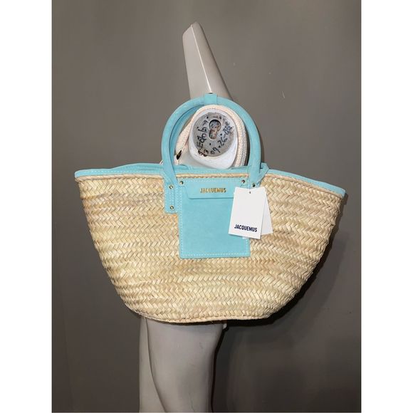 Jacquemus Le Panier Soleil Basket Bag with Suede Trim $535 - Picture 6 of 12